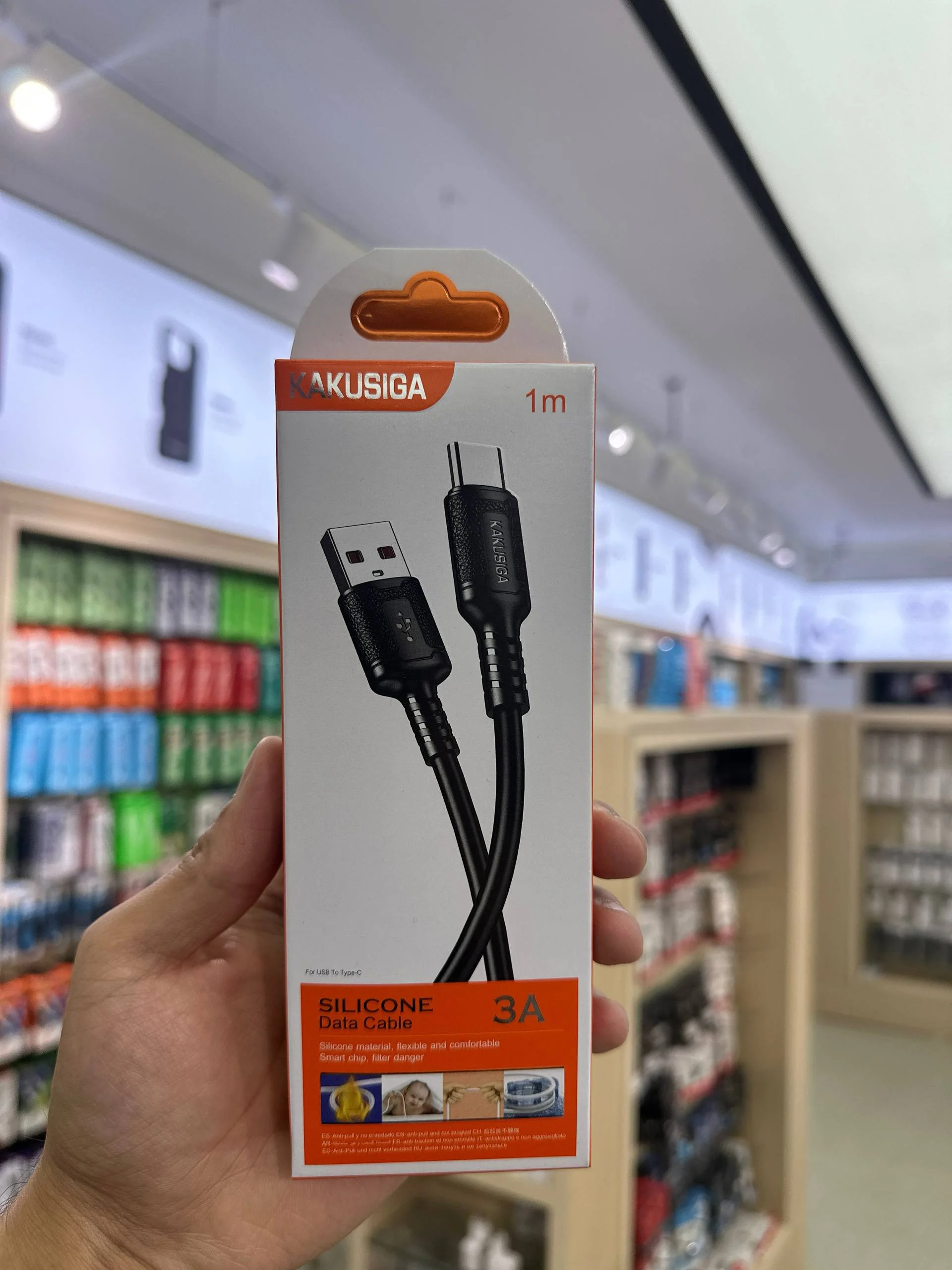 Zaryadlash Kabeli KAKUSIGA KSC-984 USB – Type-C 3A 1m Qora — Kakusiga