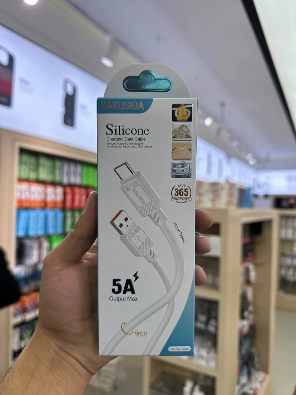Zaryadlash Kabeli KAKUSIGA KSC-993 USB – Type-C 3A 1m Oq — Kakusiga