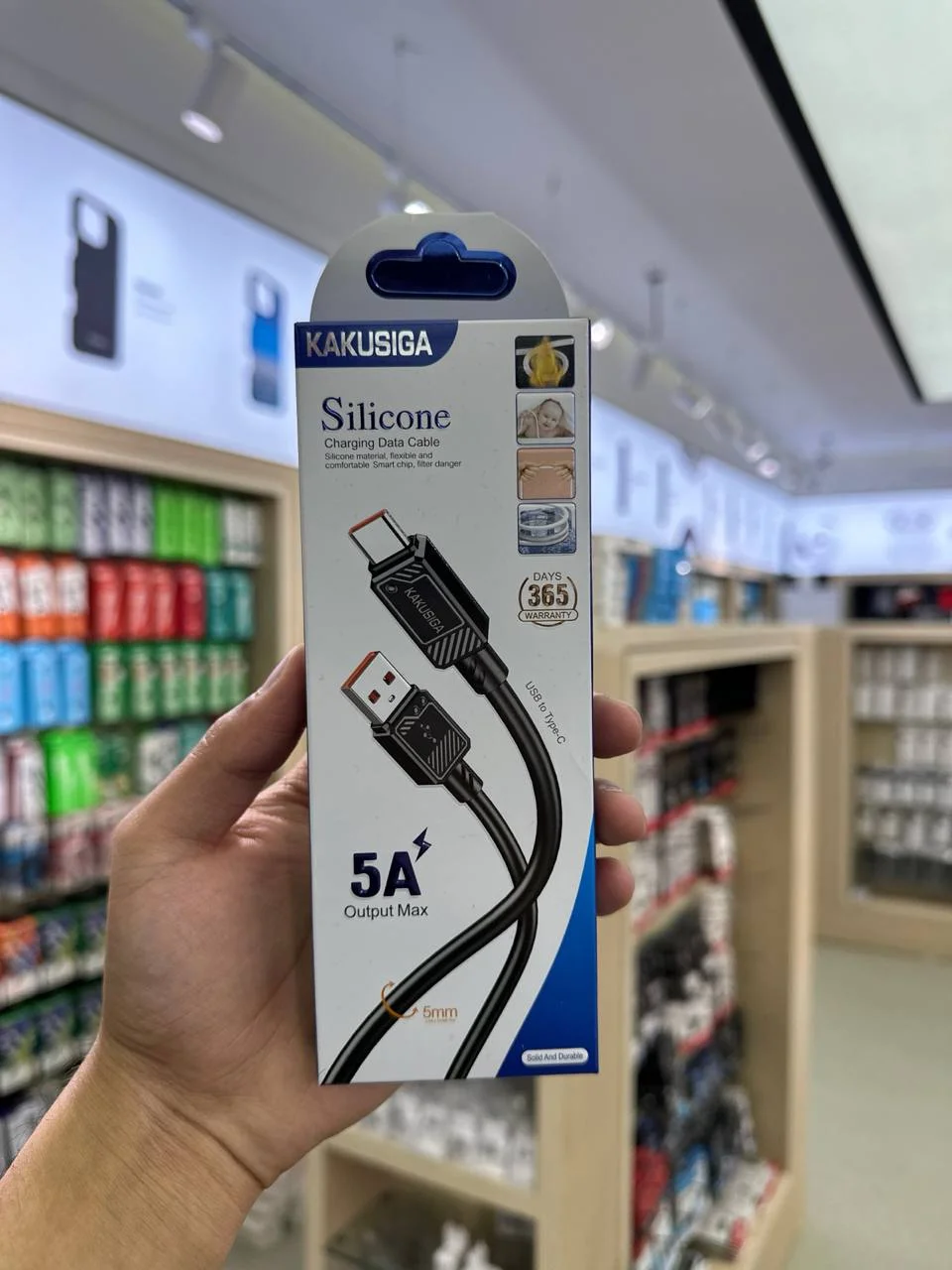 Zaryadlash Kabeli KAKUSIGA KSC-993 USB – Type-C 3A 1m Qora — Kakusiga