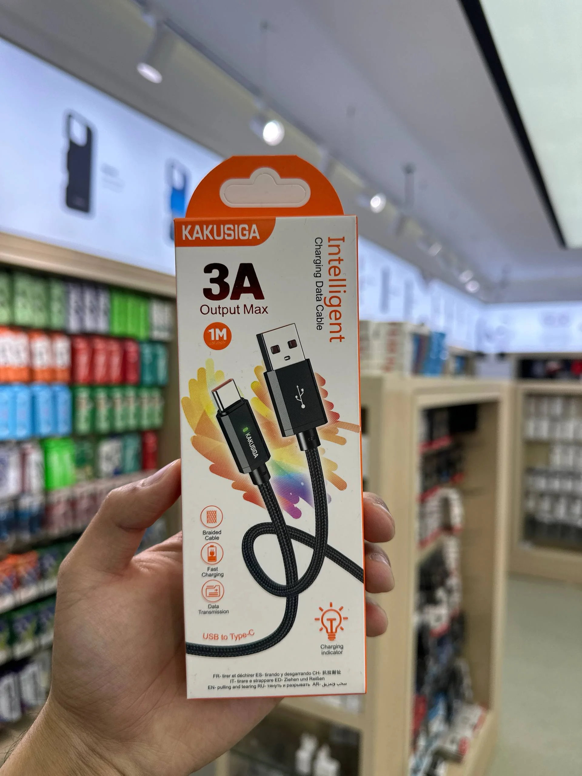 Zaryadlash Kabeli KAKUSIGA KSC-967 USB – Type-C 3A 1m Qora Batafsil tavsif: — Kakusiga