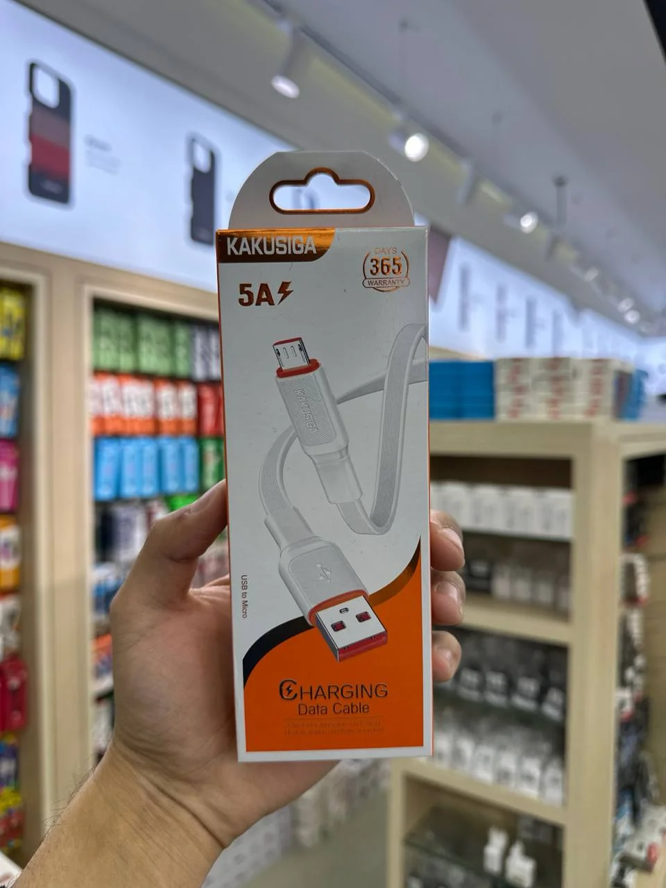 Zaryadlash Kabeli KAKUSIGA KSC-999 USB – Micro USB (V8) 5A 1m Oq — Kakusiga