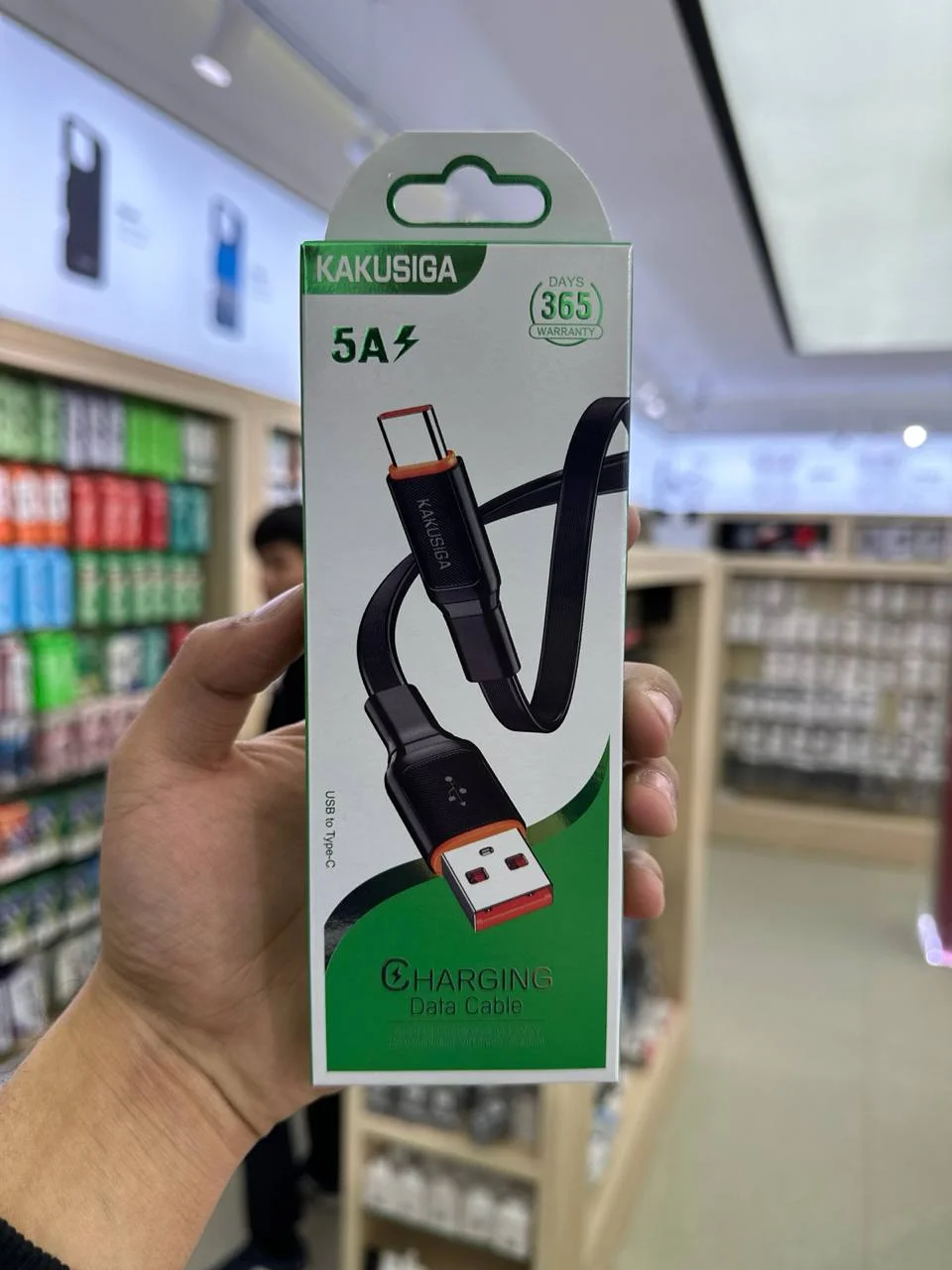 Zaryadlash Kabeli KAKUSIGA KSC-999 USB – Type-C 5A 1m Qora — Kakusiga — Kabel