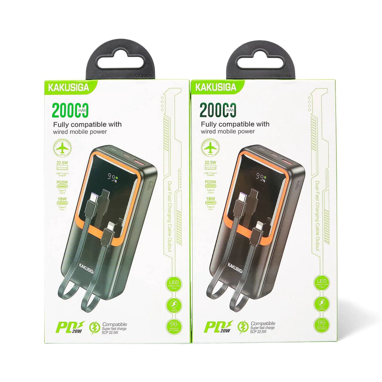Power Bank KAKUSIGA KSC-1088 20000 mAh 22.5W Tezkor Zaryadlash — Kakusiga