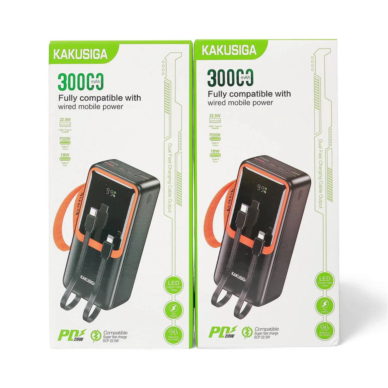 Power Bank KAKUSIGA KSC-1089 30000 mAh 22.5W Tezkor Zaryadlash — Kakusiga