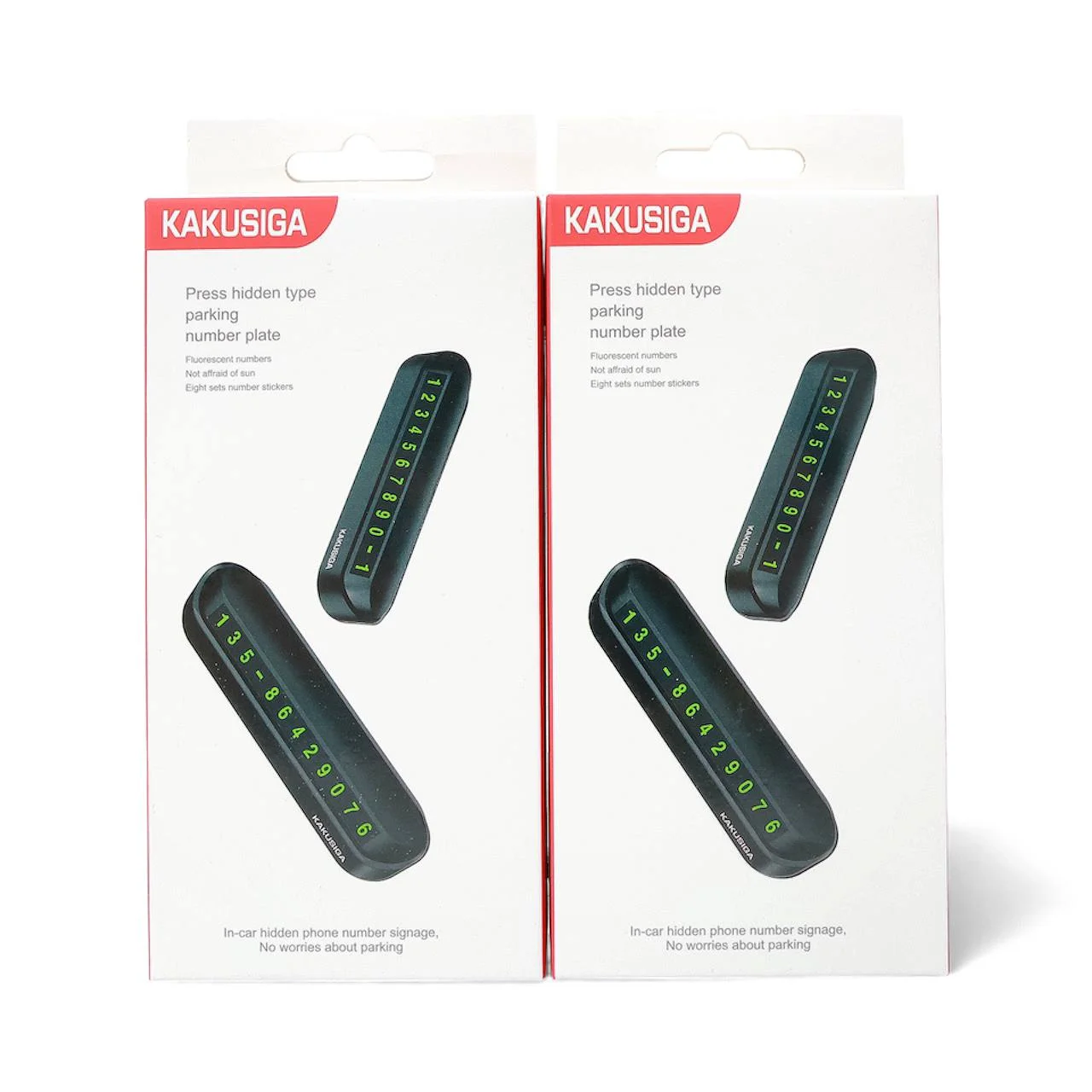 🚗 KAKUSIGA KSC-264 — avtomobilni vaqtincha to'xtash joyida qoldirganda telefon raqamingizni ko'rsatish uchun mo'ljallangan zamonaviy parking raqami kartasi. Maxsus yashirish (flip) mexanizmi yordamida raqamni bir harakat bilan ko'rsatish yoki yashirish mumkin. Yorqin fluorescent raqamlar kunduz va kechasi yaxshi ko'rinadi. ✨ Asosiy afzalliklari: 🚗 Avtomobil paneliga oson o'rnatiladi 🔢 Fluorescent raqamlar yaxshi ko'rinadi 👆 Bir tugma orqali raqamni yashirish yoki ko'rsatish ☀️ Quyosh nurlariga chidamli 🔄 8 ta raqam stikerlari to'plami 🧲 Mustahkam va ixcham dizayn 🎨 Salon ko'rinishiga mos zamonaviy uslub ⚙️ Texnik xususiyatlari: Brend: KAKUSIGA Model: KSC-264 Turi: Avtomobil uchun parking telefon raqami kartasi Mexanizm: Yashiriladigan (Press Hidden Type) Raqam turi: Fluorescent stikerlar Stikerlar: 8 ta to'plam Material: ABS plastik Rang: Qora ✅ Mos keladi: Barcha turdagi yengil avtomobillar, elektromobillar, SUV va mikroavtobuslar uchun. Avtomobilni vaqtincha to'xtash joyida qoldirganda telefon raqamingizni qulay tarzda ko'rsatish imkonini beradi. — Kakusiga