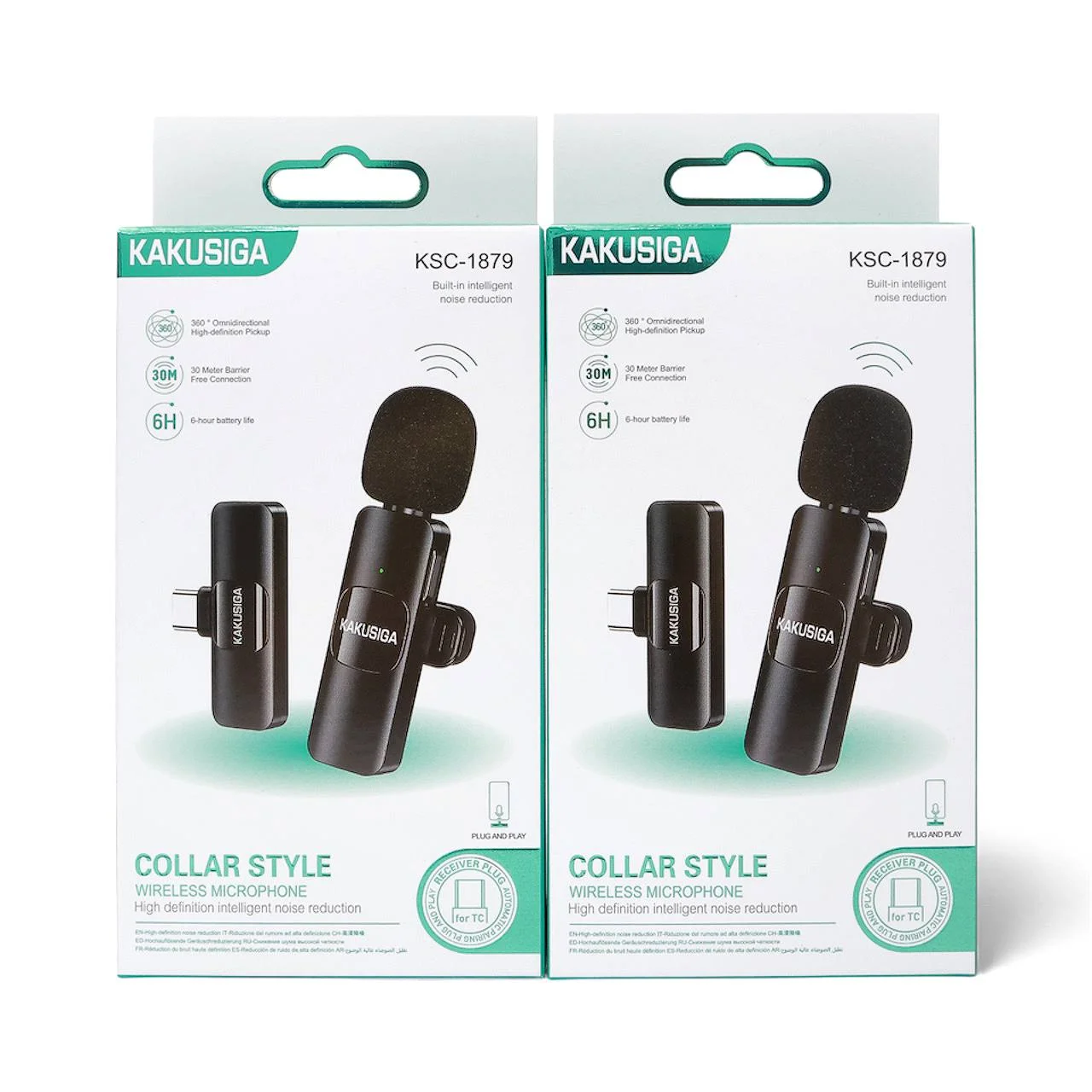 Kakusiga KSC-1879 Type-C — Simsiz petlichka mikrofon (Lavalier Microphone) — Kakusiga