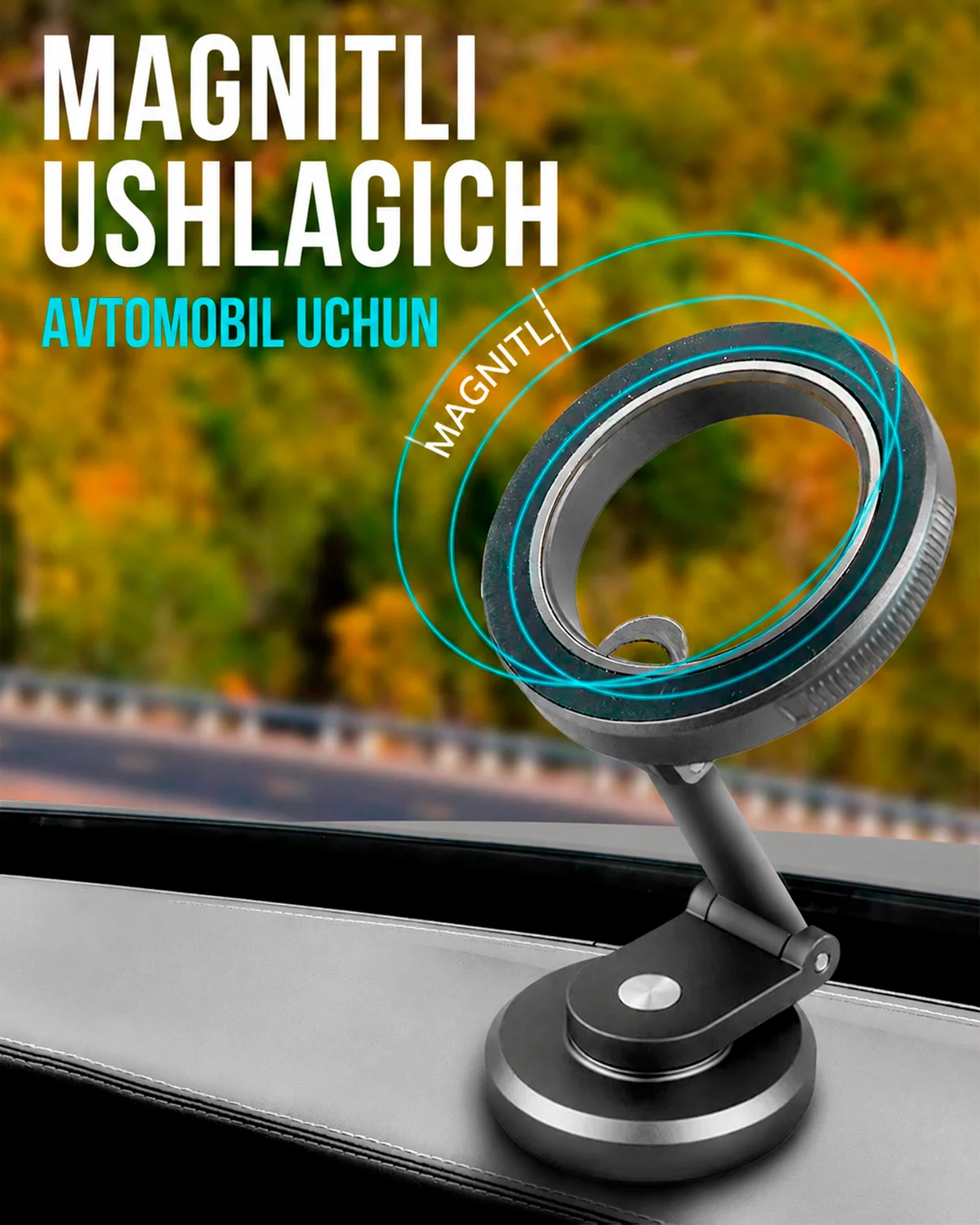 Mahnit avtomobil ushlagichi REEX RH-09 360° Rotation MagSafe — 2/6