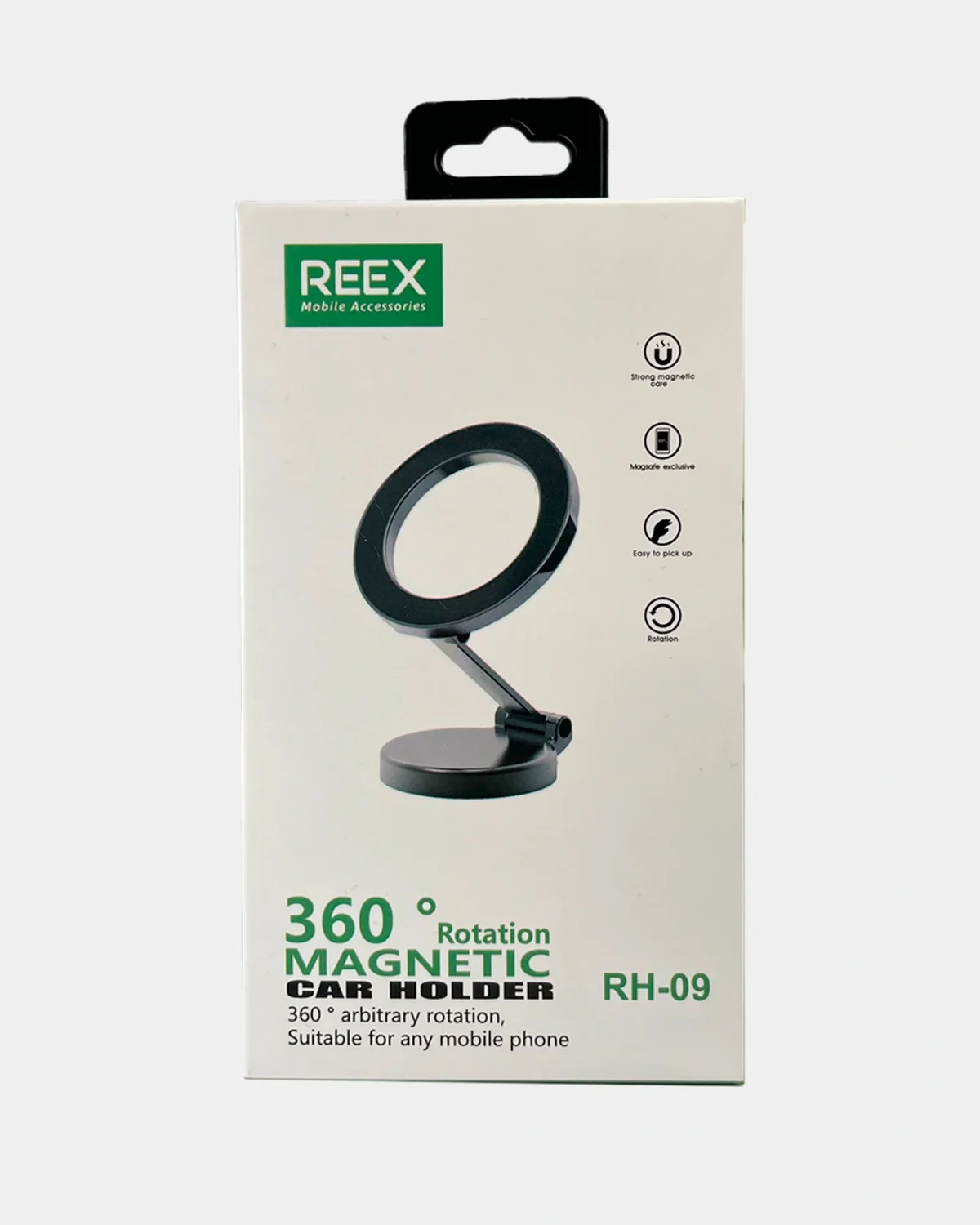 Mahnit avtomobil ushlagichi REEX RH-09 360° Rotation MagSafe — 3/6