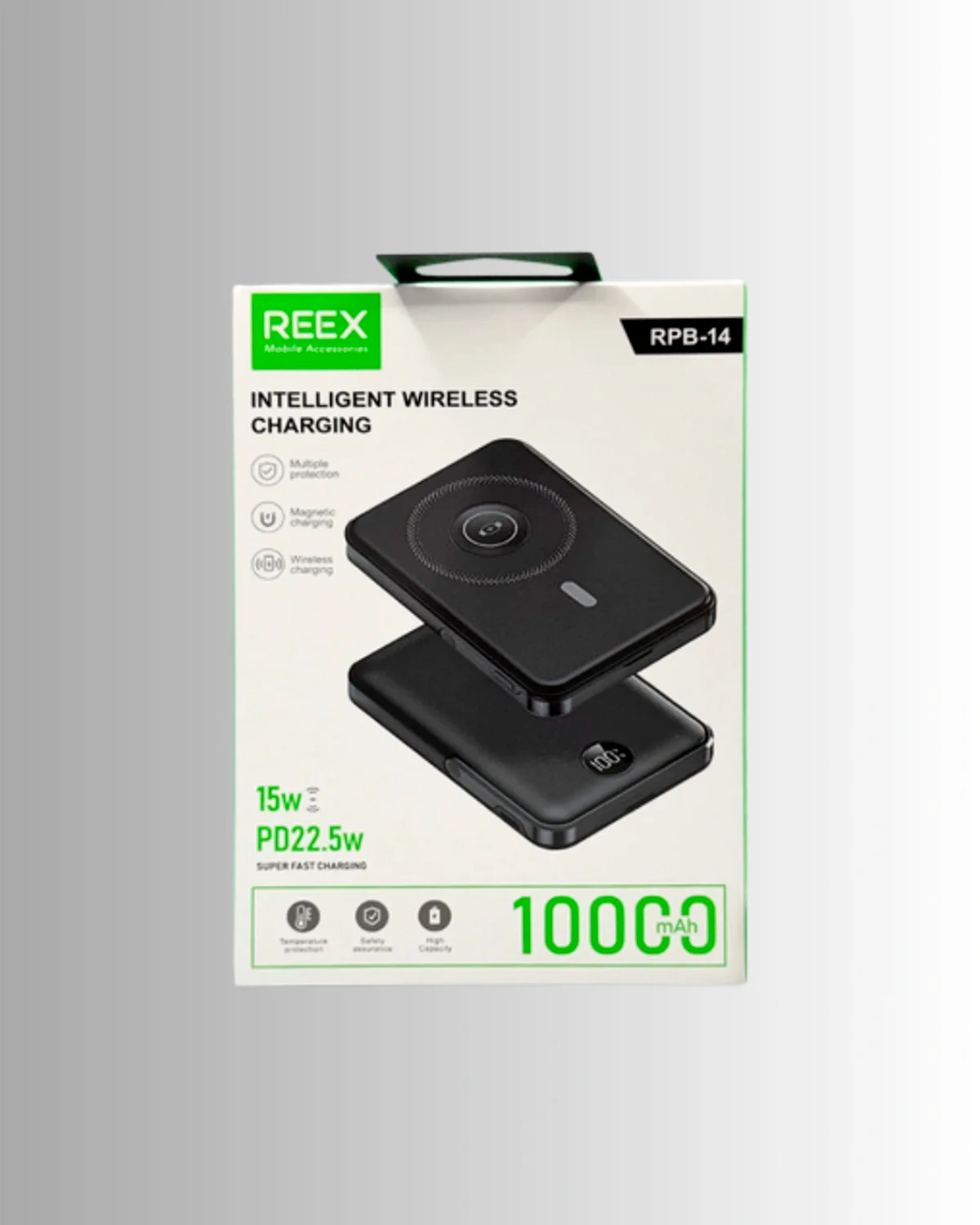 Charging Power Bank (10000 mAh) REEX RPB-14 — Intelligent Wireless — 2/3