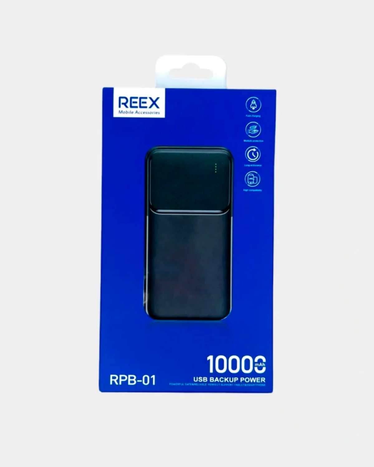Powerbank REEX RPB-01 10000 mAh, Tezkor Quvvatlash, LED Indikator, Ixcham Dizayn — 2/5
