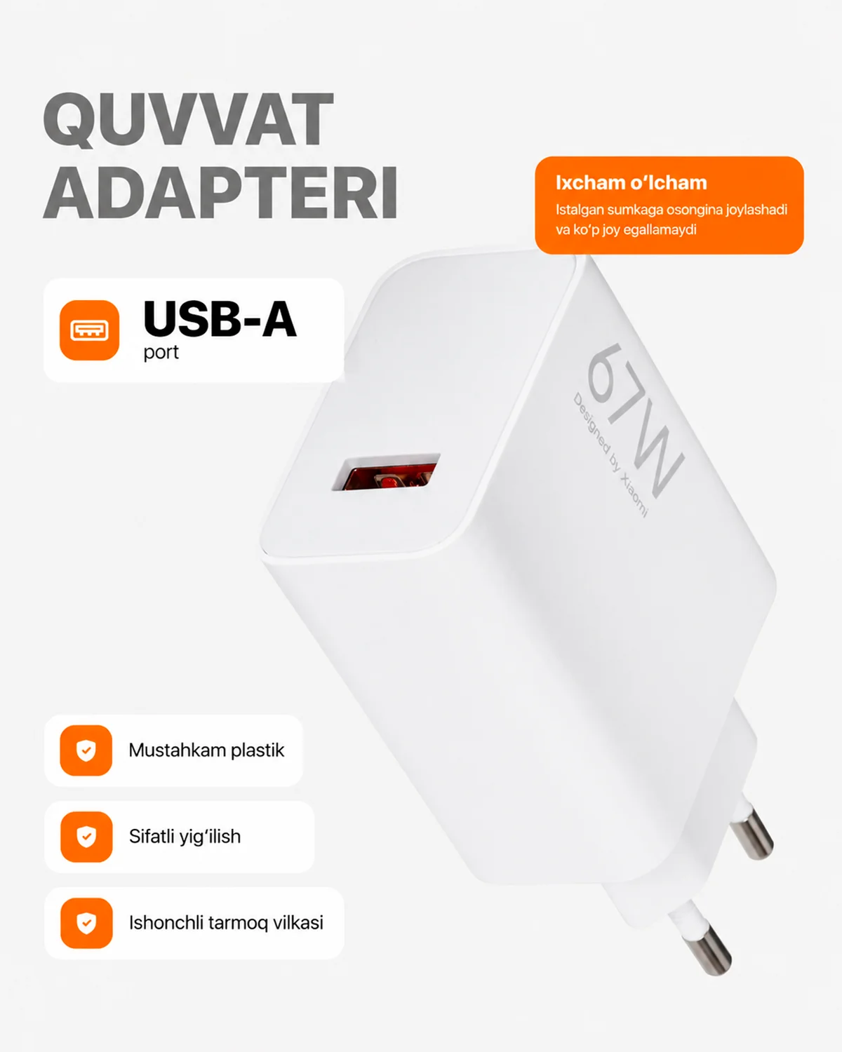 Xiaomi Quvvatlagich HyperCharge Combo (67W / 33W, Type-A) — 5/7