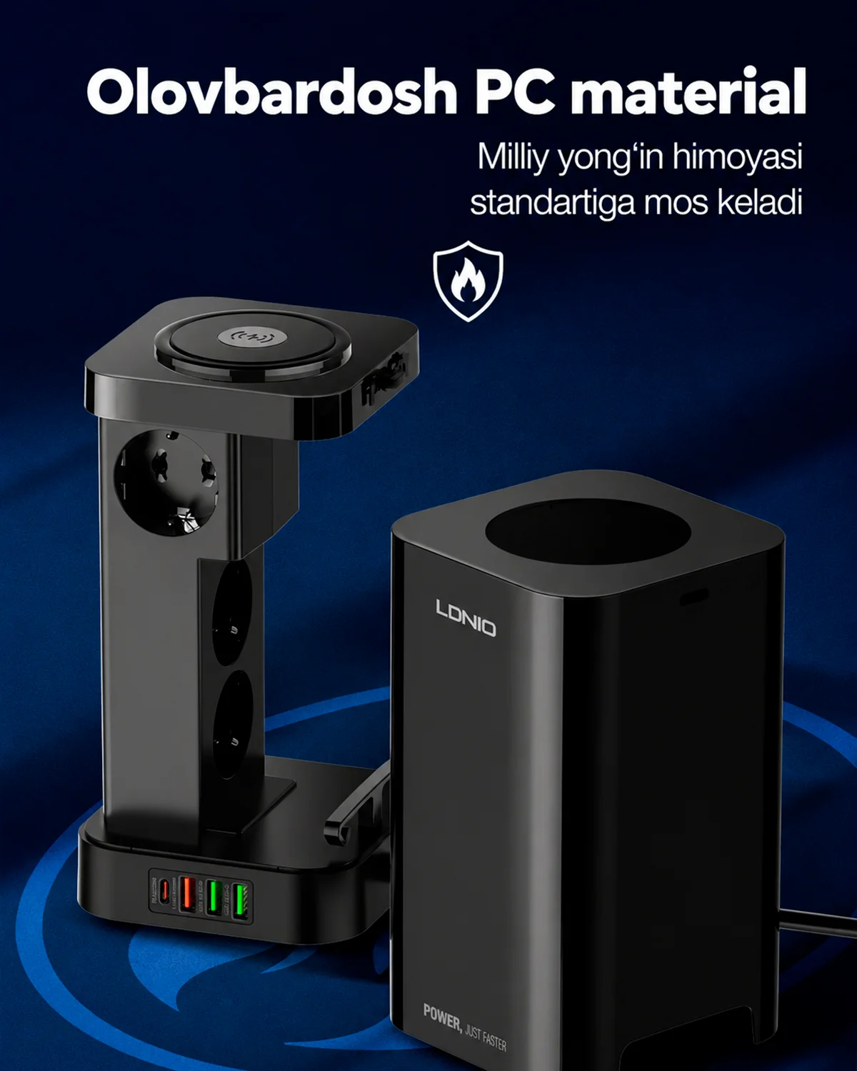 Ko‘p funksiyali universal Pilot LDNIO Power Socket (Model: SEW4485) — 5/6