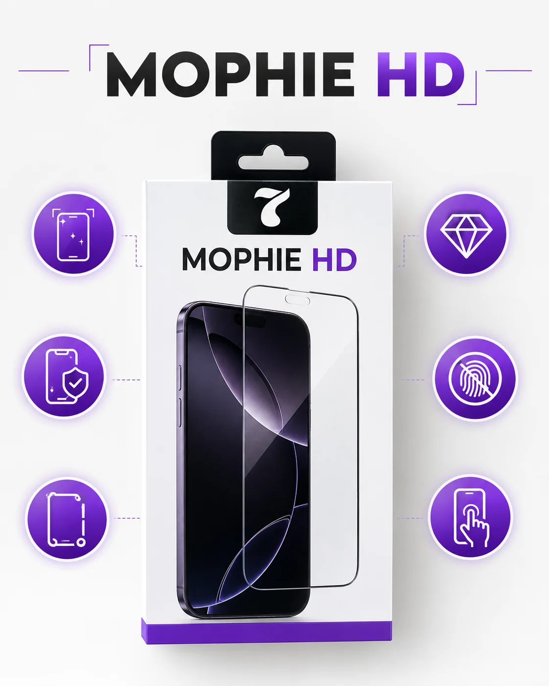 iPhone Steklo Shaffof, 16 Pro/Pro Max, 17 Pro/Pro Max — 7 MILLIARD