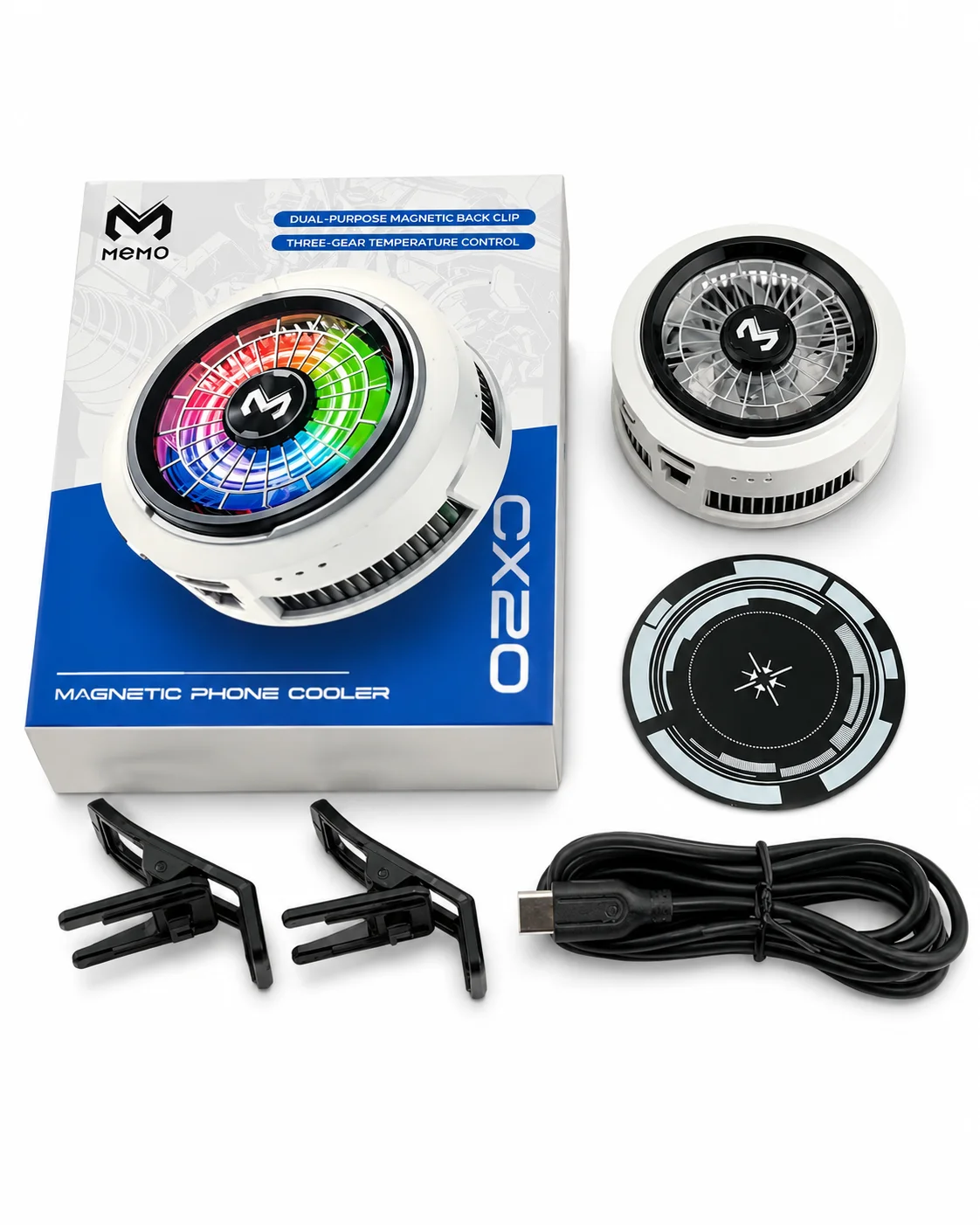 Memo CX 20 magnitli kuller, Pubg uchun RGB kuller — 4/4