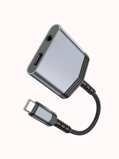 HOCO LS39 Type-C → 3,5 mm perexadnik, ovoz, mikrofon va zaryadlash bir vaqtda — Hoco — Gaming aksesuar