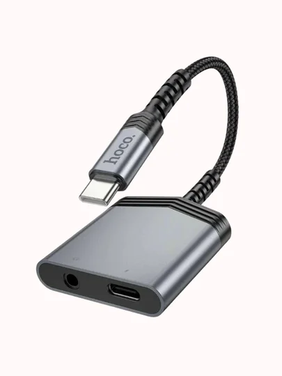 HOCO LS39 Type-C → 3,5 mm perexadnik, ovoz, mikrofon va zaryadlash bir vaqtda — 5/6