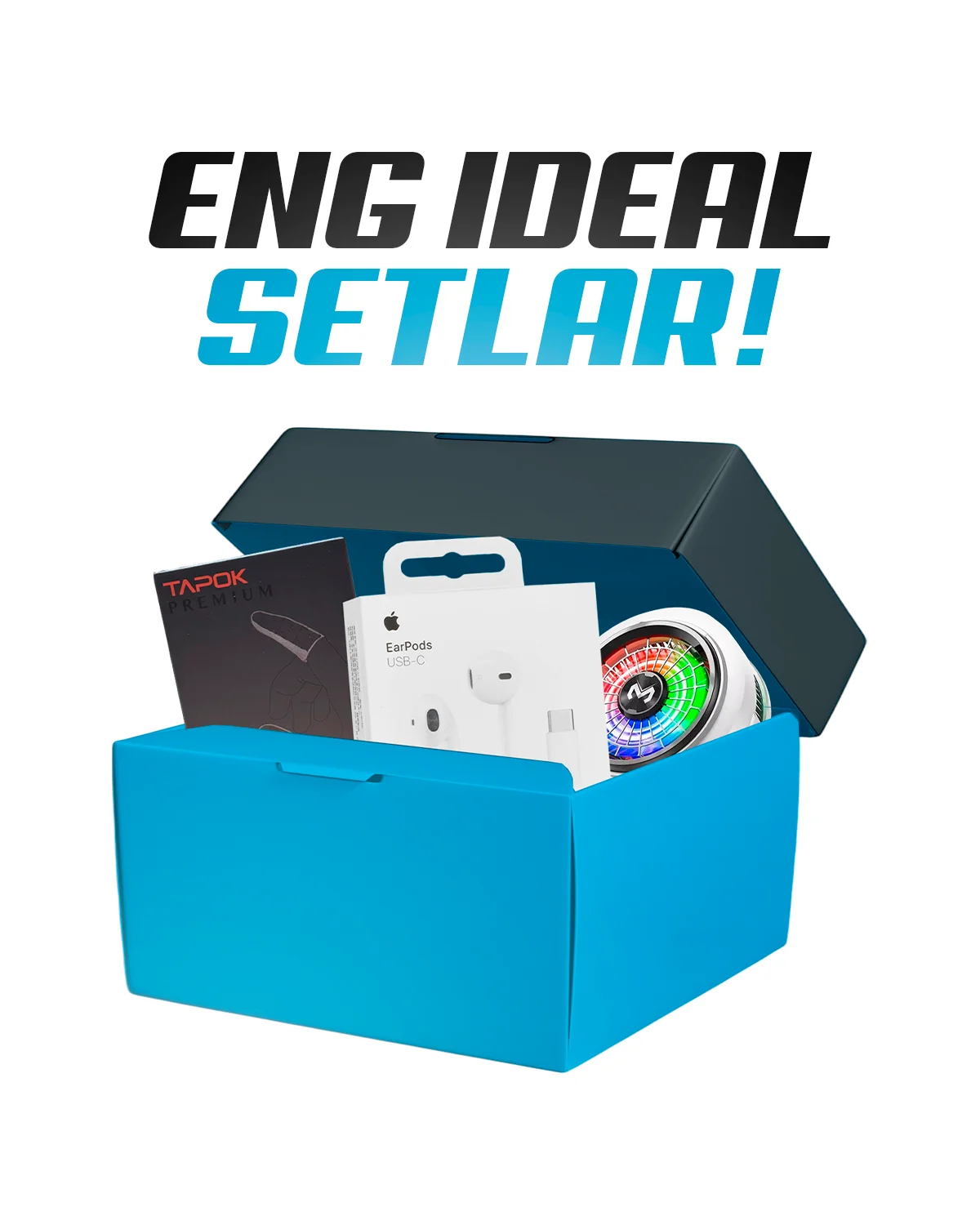 Apple Gaming Set – Memo CX20 sovutgich + Apple EarPods Original + Tapok Premium kumush tolali qo'lqopcha — Gaming aksesuar