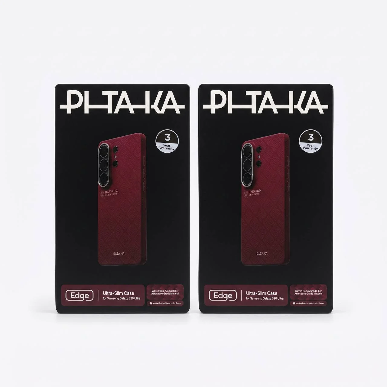 Pitaka Ultra Slim Harvard G'ilofi Samsung Galaxy S26 Ultra (PHS2601U Crimson) — Pitaka