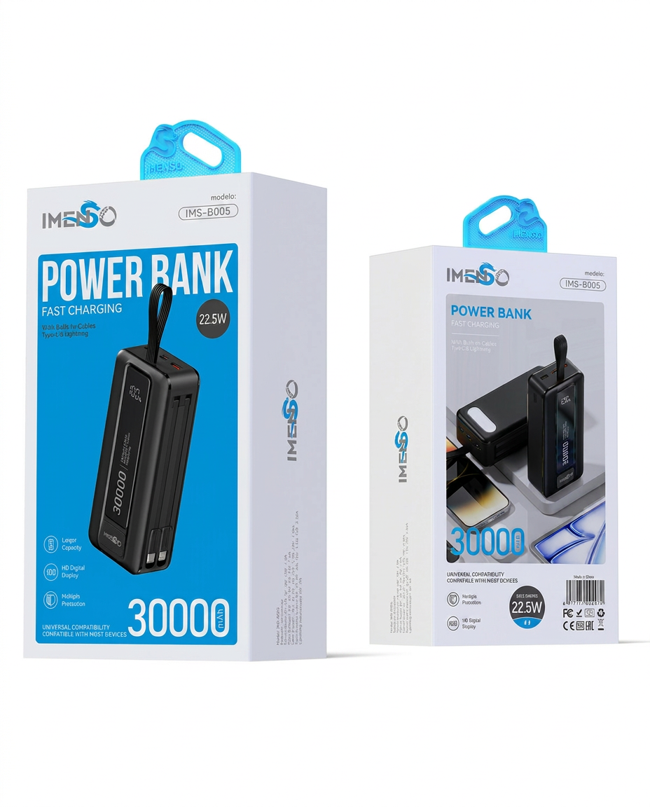 Powerbank  30000mAh — 22.5W tez quvvatlovchi tashqi batareya — 2/2