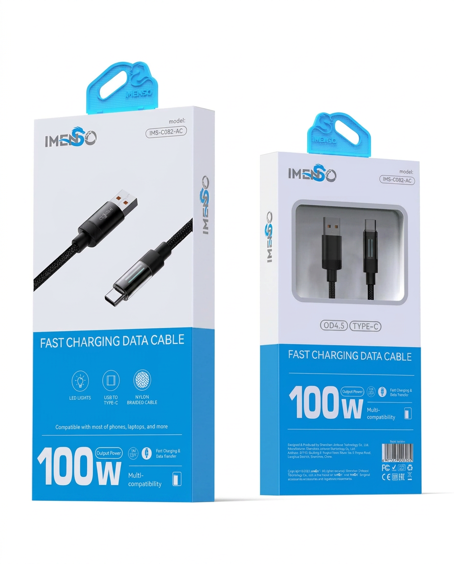Zaryadlovchi kabel Imenso IMS-C082-AC 100W USB-A dan Type-C — Imenso — Kabel