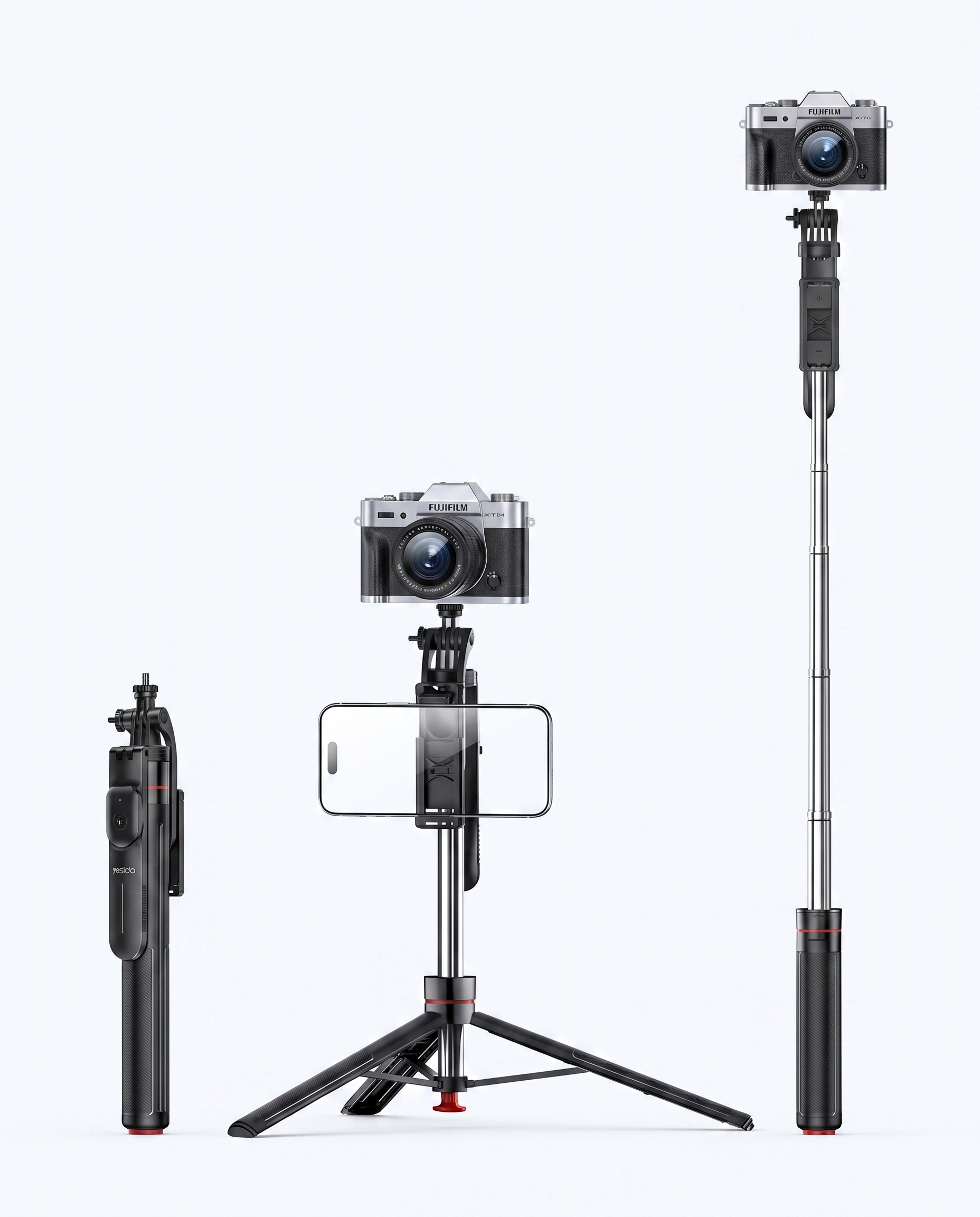 Selfi tayoq Yesido SF34 — Bluetooth pultli tripod, teleskopik ushlagich — Yesido