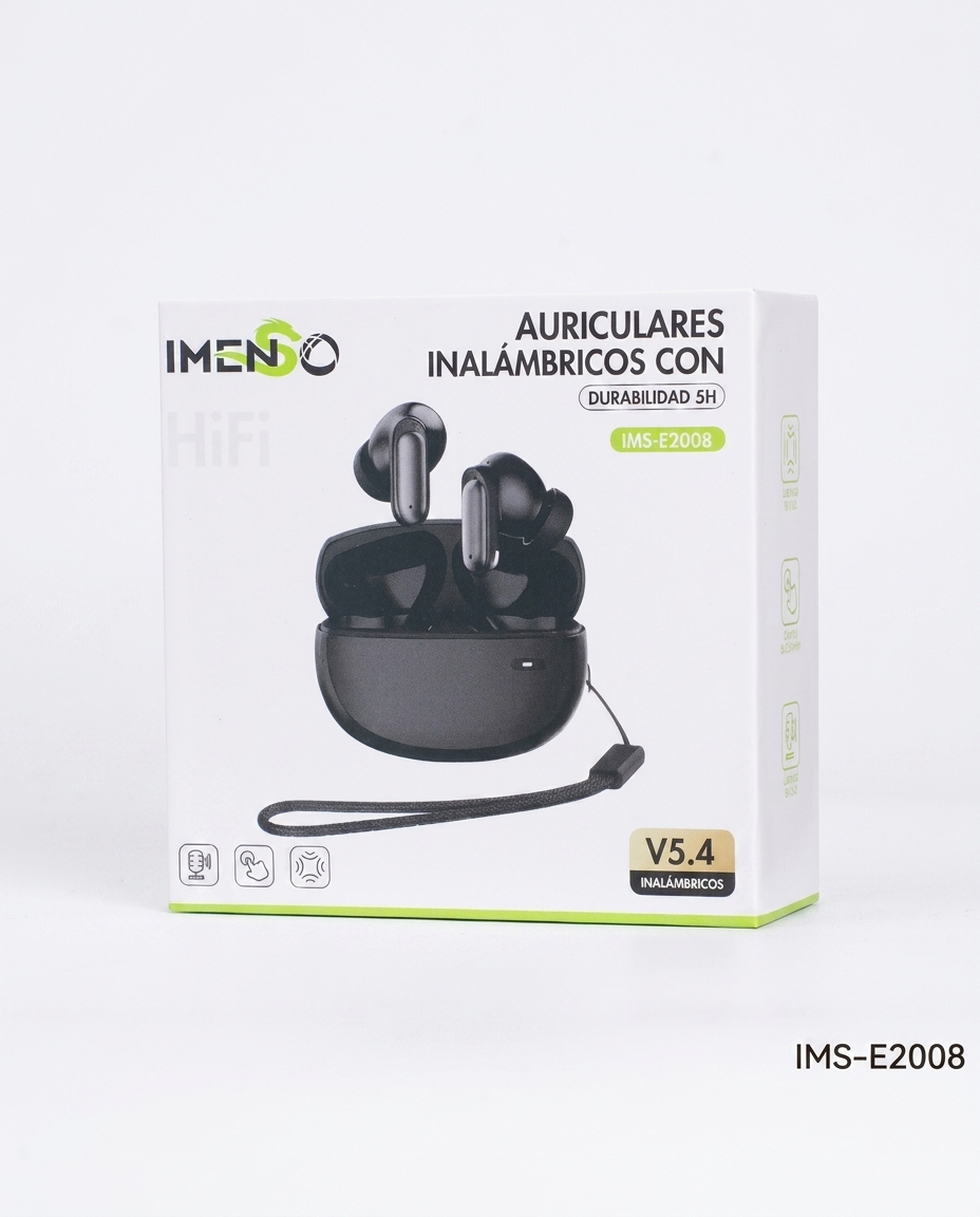 Simsiz quloqchin Imenso IMS-E2008 Bluetooth 5.4, shovqinni kamaytiruvchi — Imenso — AirBuds