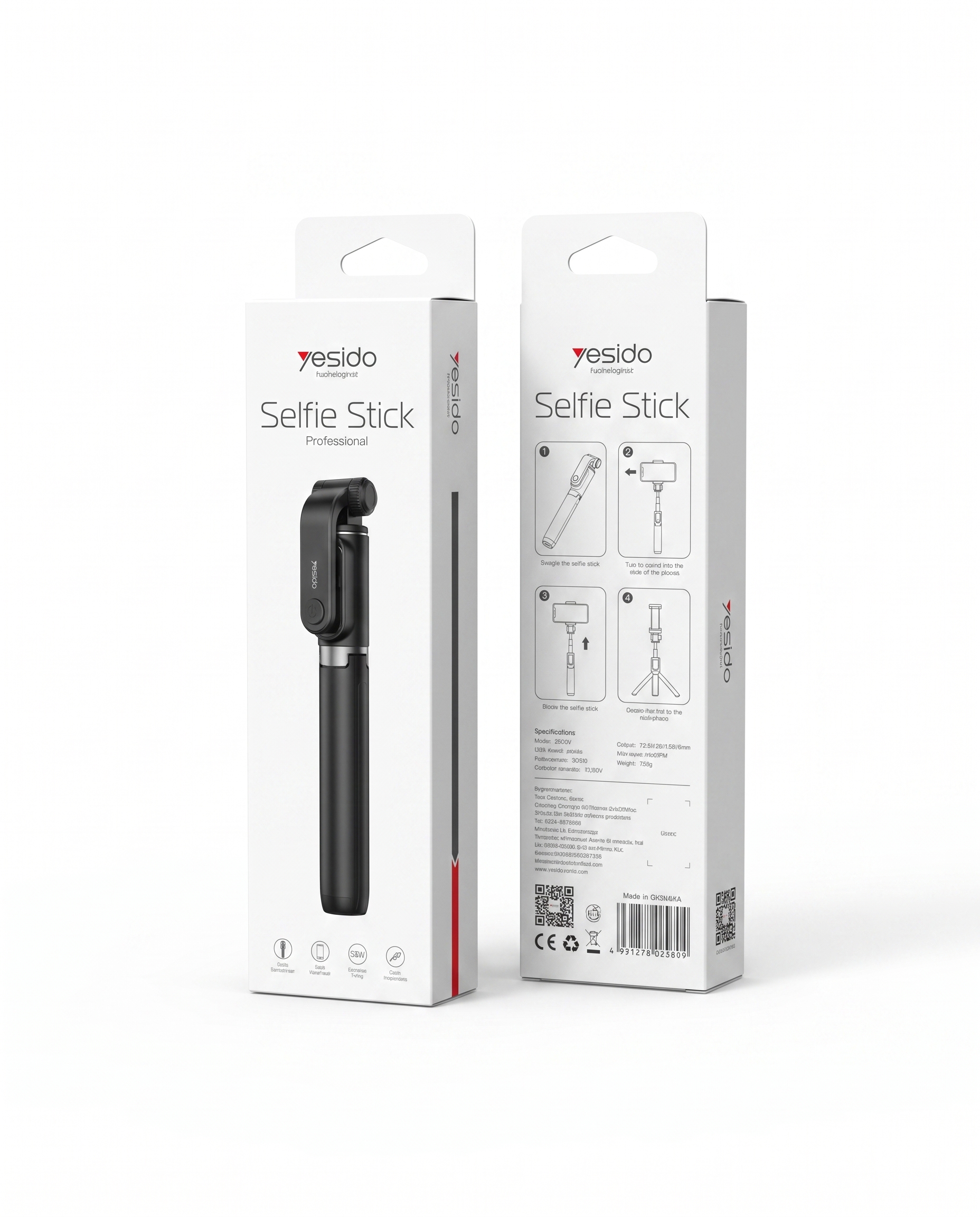 Selfi shtativ Yesido SF35 magnitli Bluetooth pultli — 2/2