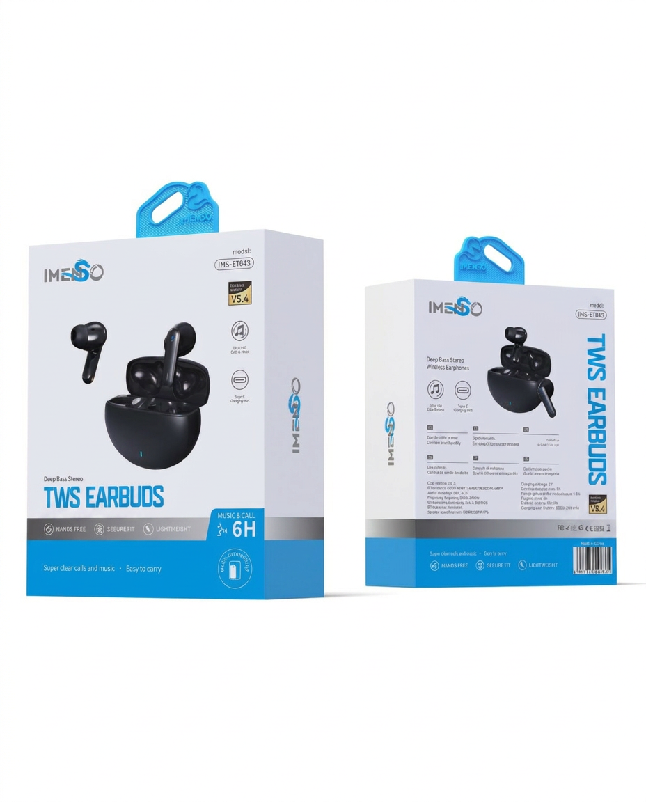 Simsiz quloqchin Imenso IMS-ET043 Bluetooth 5.4 TWS Type-C zaryadlovchi — Imenso — AirBuds