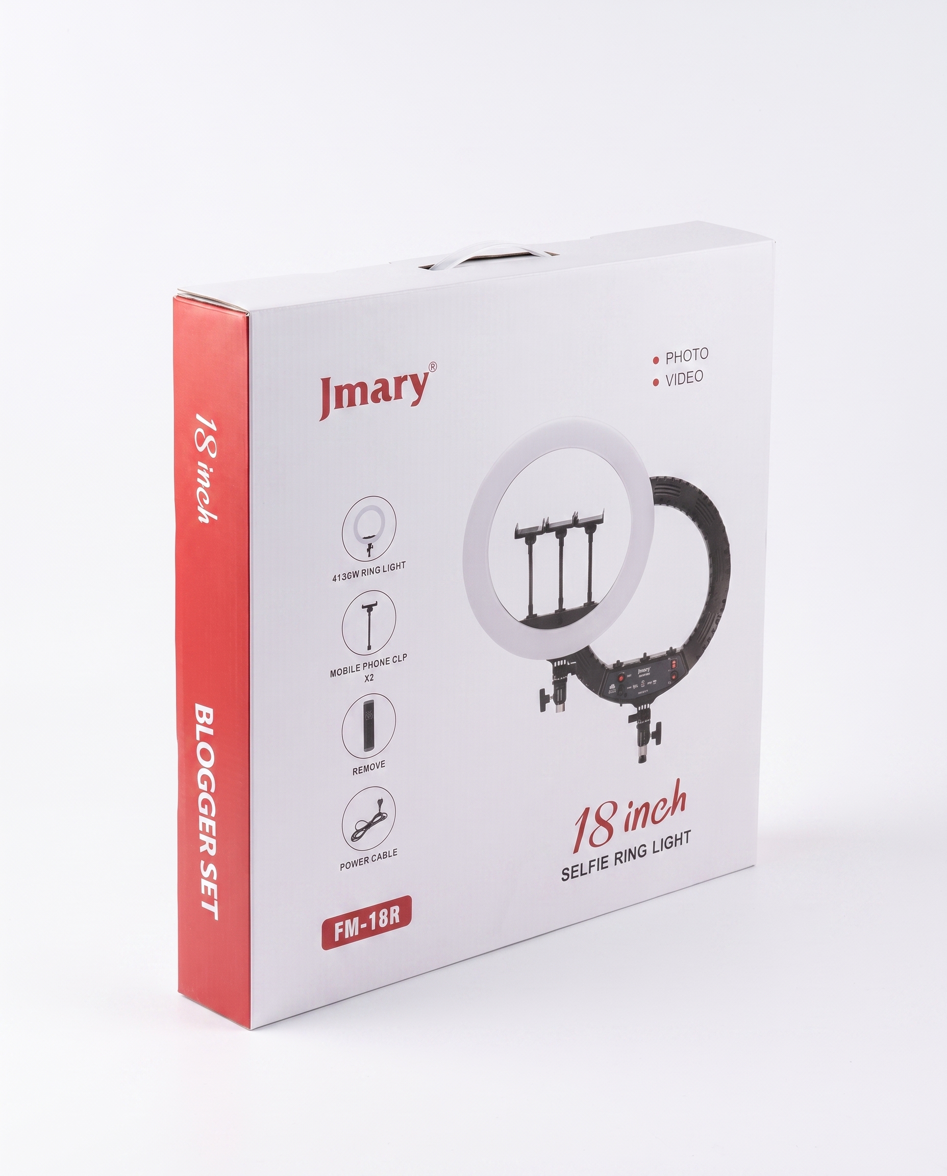 Ring light Jmary FM-18R 18 dyuym LED professional yoritish lampasi — Jmary