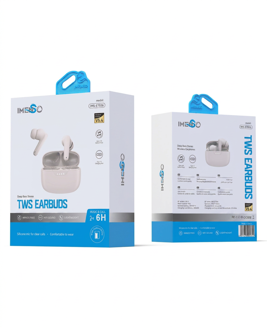 Simsiz quloqchin Imenso IMS-ET036 Bluetooth 5.4 HD qo'ng'iroq — Imenso — AirBuds