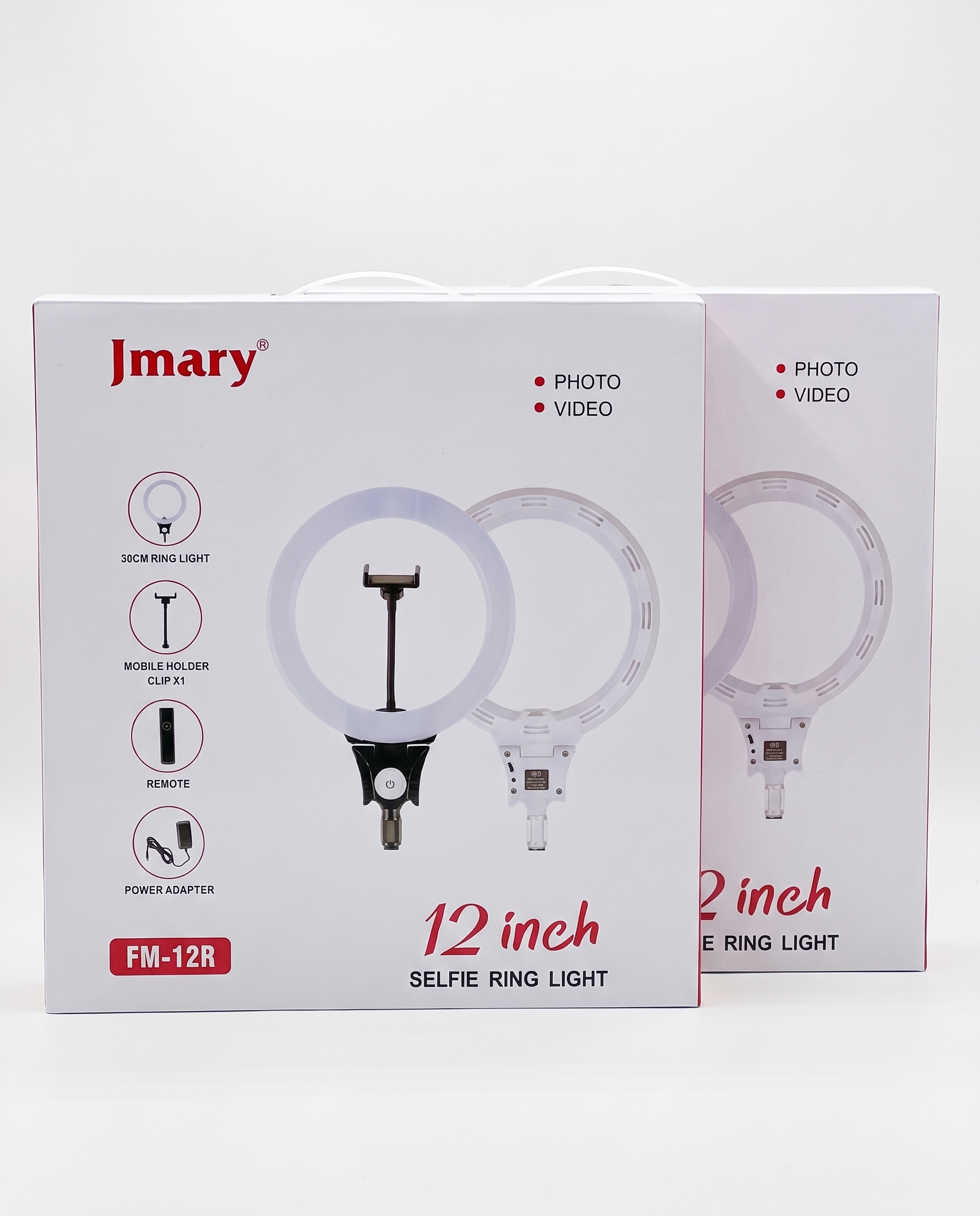 Ring lampa Jmary FM-12R 12 dyuym — sozlanadigan LED yoritgich — Jmary