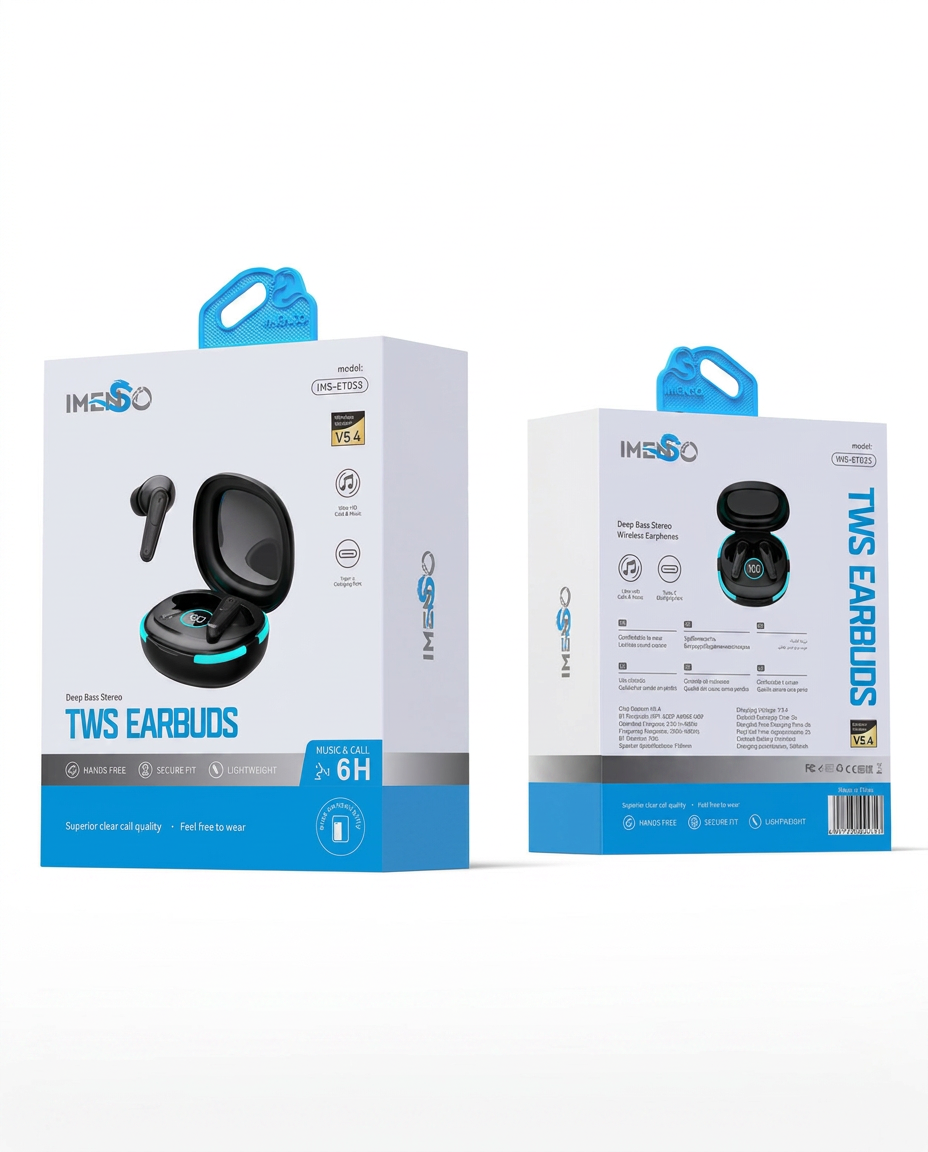 Simsiz quloqchin Imenso IMS-ET033 Bluetooth 5.4 6 soat ijro vaqti — Imenso — AirBuds