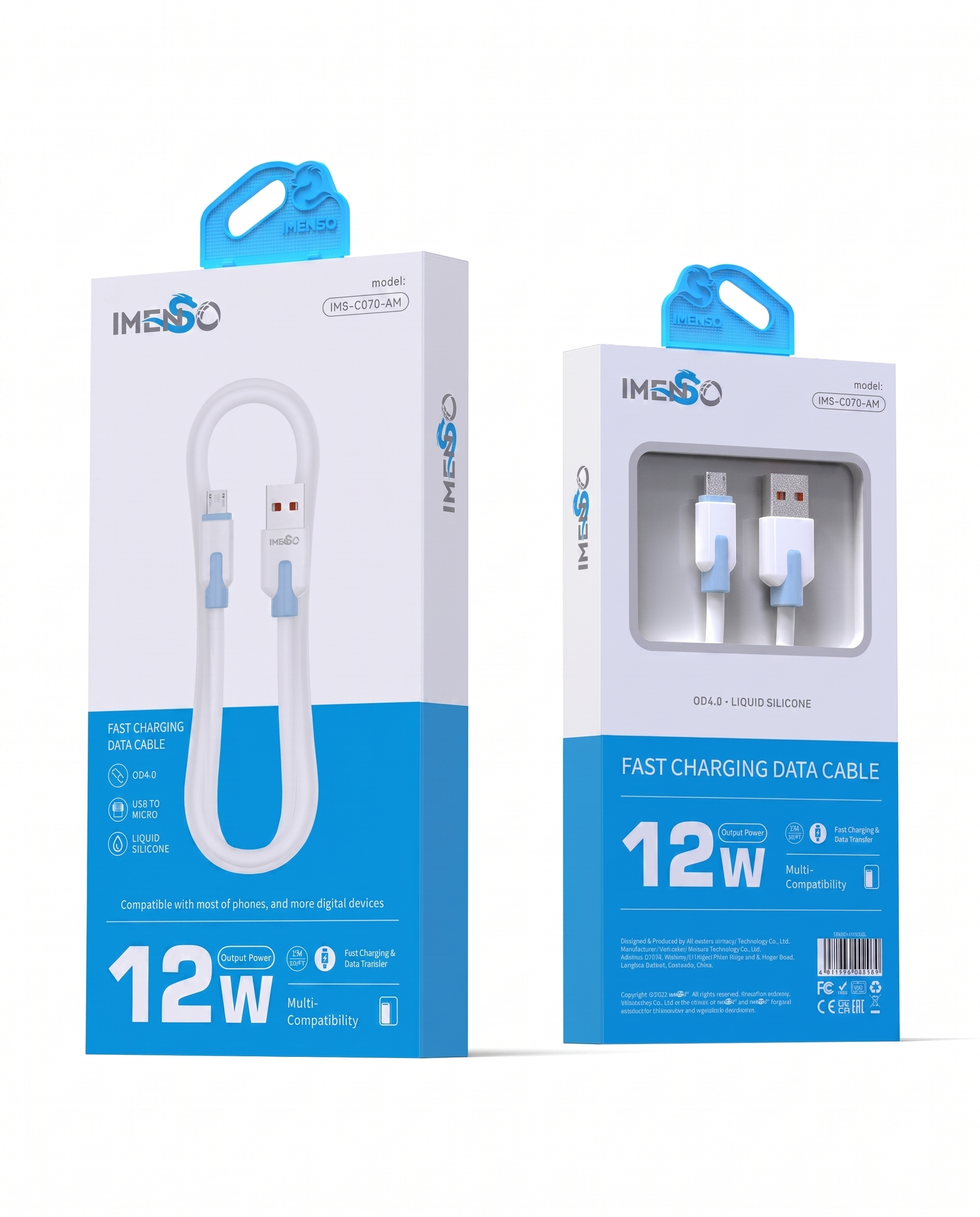 USB to Micro USB, tezkor zaryadlash va data kabel — Imenso — Kabel