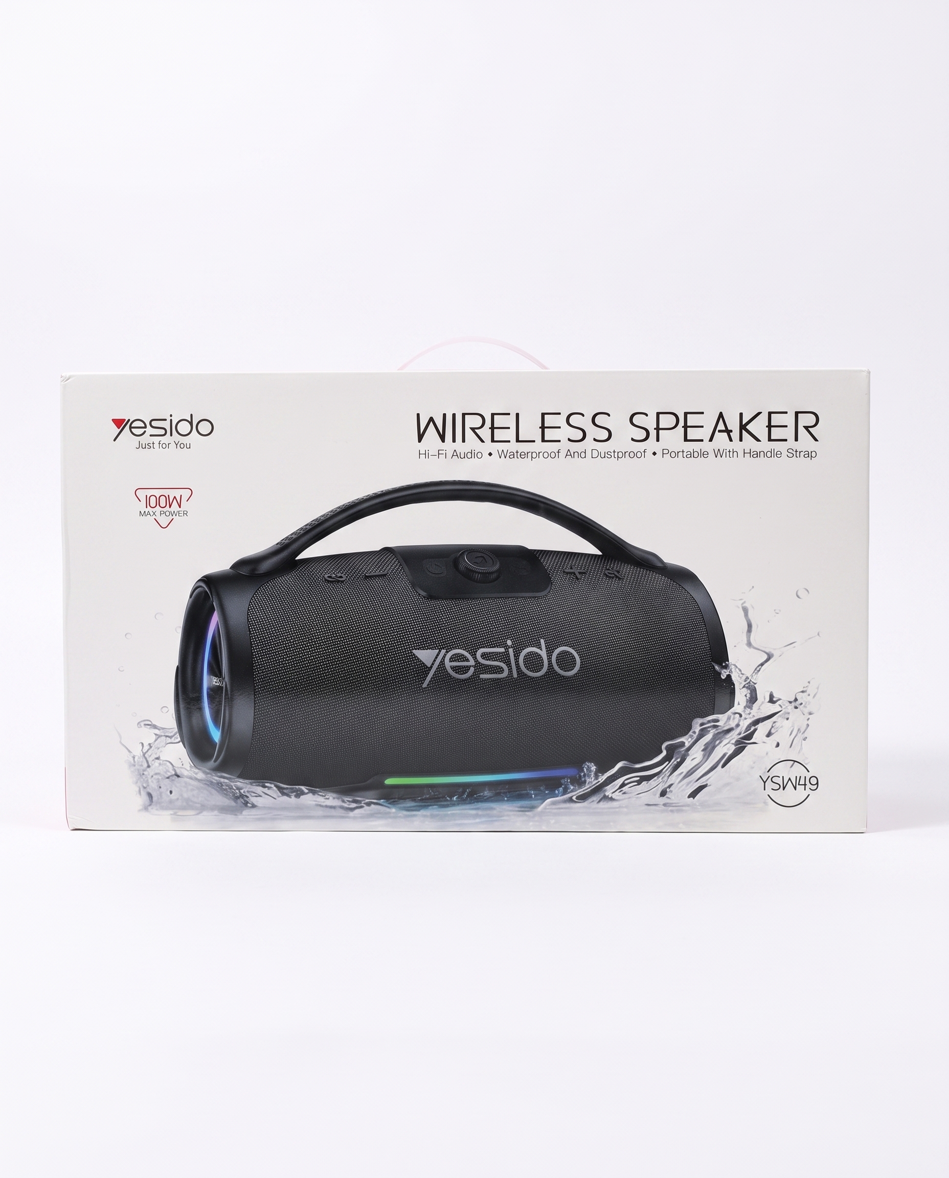 Simsiz karnay Yesido YSW49 Bluetooth portativ RGB yoritgichli — Yesido
